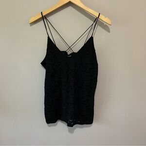 EXPRESS Lace Strappy V-Neck  tank top y2k lined new large